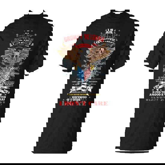 I Am A Grumpy Old Veteran I Served I Sacrificed Us Flag T-Shirt