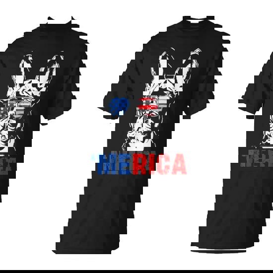 Merica French Bulldog Frenchie Dog American Flag 4Th Of July T-Shirt