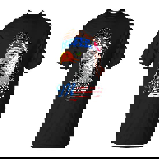 Merica 4Th Of July Bald Eagle Mullet American Flag Boys Men T-Shirt