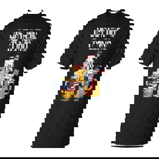 Just Here To Bang 4Th Of July Usa Flag Beer T-Shirt