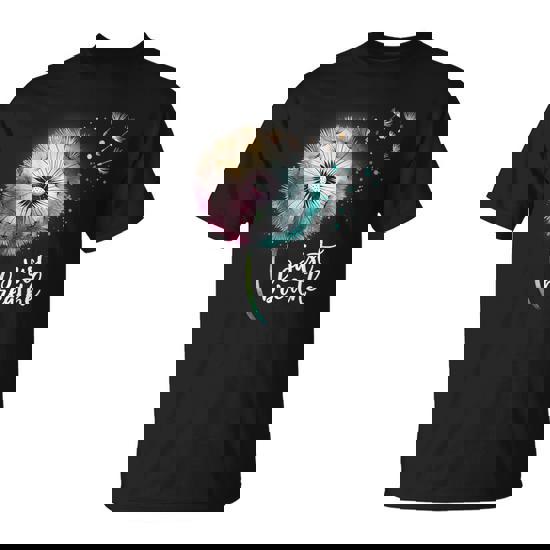 Just Breathe Dandelion And Buterflies Summer T-Shirt