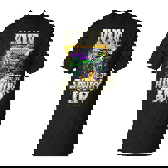 Mom Of The Birthday Boy Monster Truck Birthday Novelty T-Shirt