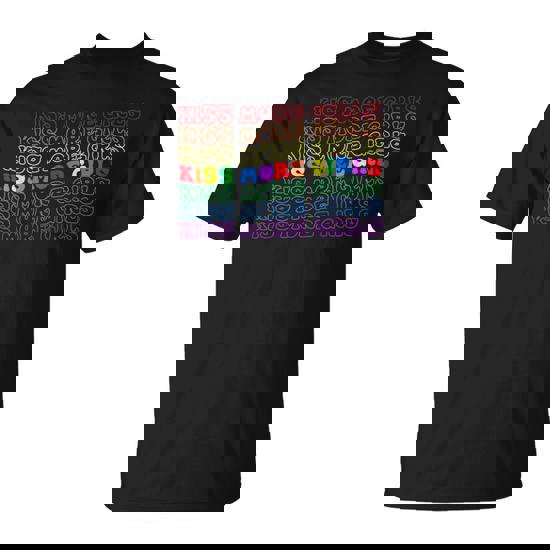 Kiss More Girls Rainbow Lgbtq Month Lgbt Gay Lesbian Pride T-Shirt