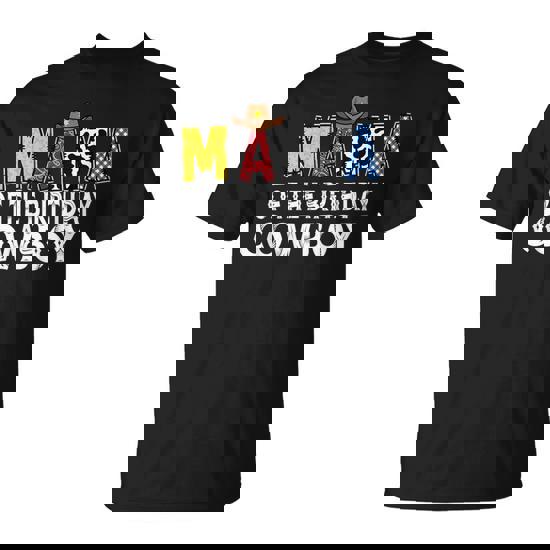 Mama 1St Birthday Cowboy Western Mama Birthday Boy T-Shirt