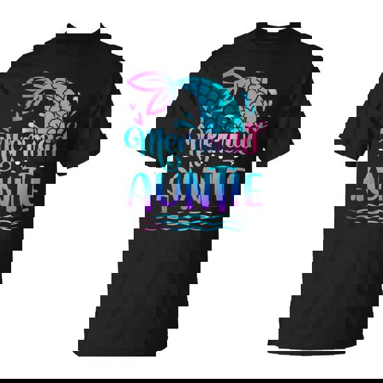 Mermaid Auntie Cute Mermaid Birthday Family Matching T-Shirt