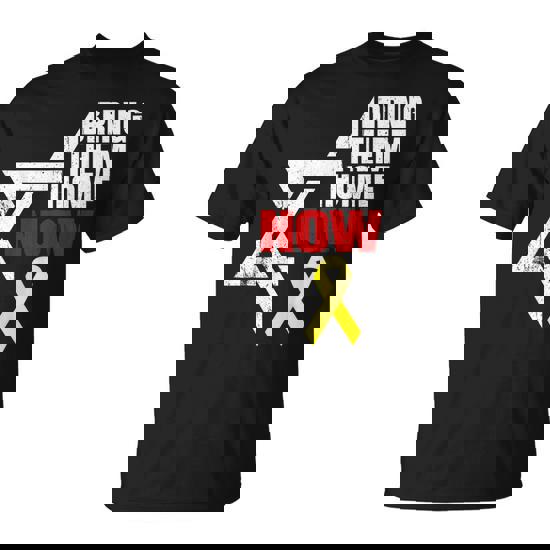 Israel Yellow Ribbon Symbol Bring Them Back Home Now T-Shirt