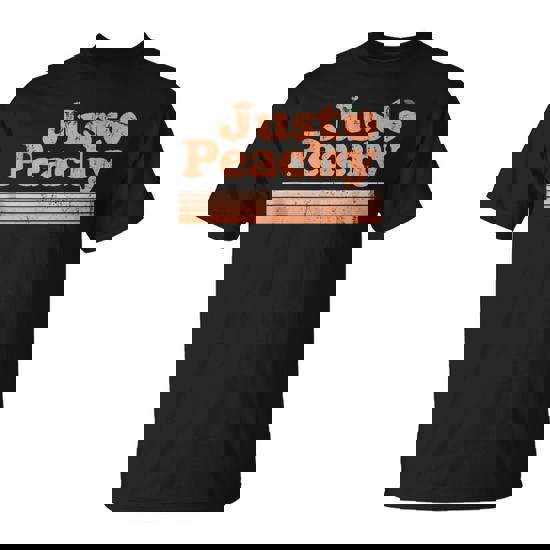 Just Peachy Retro 70S Georgia Peaches Summer Fruit T-Shirt