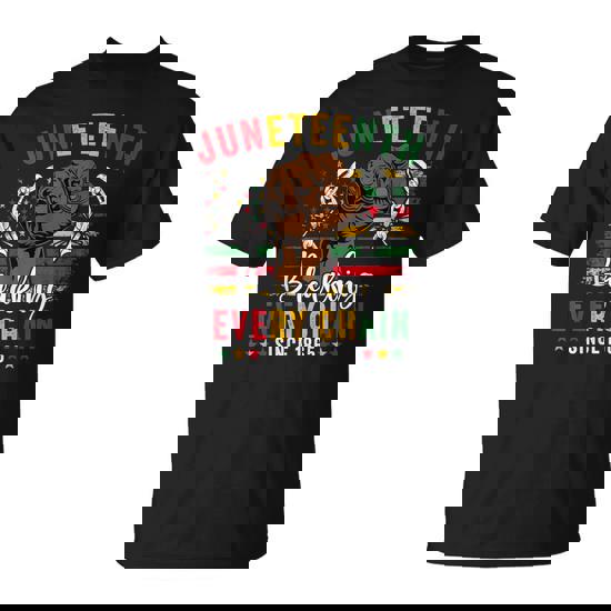 Junenth For Breaking Every Chain American Flag T-Shirt