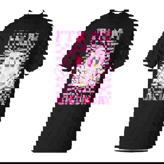 It's My Birthday Ns Girls Kid Bday Flower Groovy T-Shirt