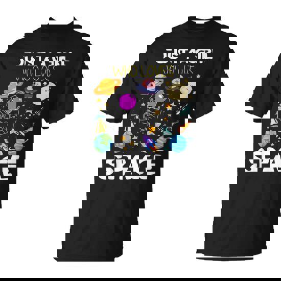 Just A Girl Who Loves Planets Science Lover Girl Space Solar T-Shirt