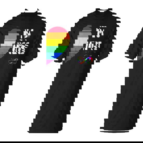 I'm Hers Shes Mine Lesbian Couples Matching Lgbt Pride Flag T-Shirt