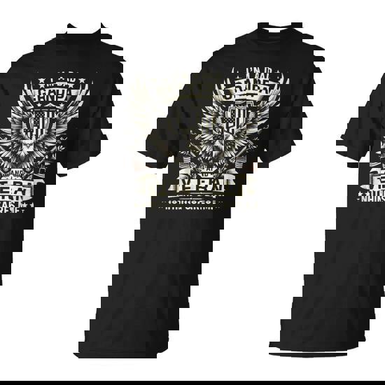 I'm A Dad Grandpa And Veteran Nothing Scares Dad Papa T-Shirt