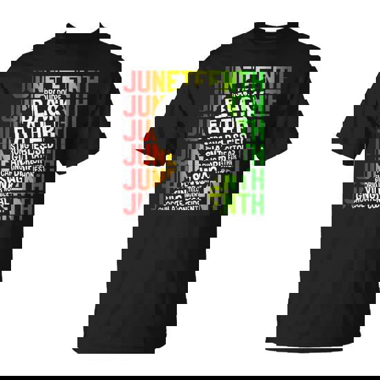 Junenth Proud Black Fathers Day Black History African T-Shirt