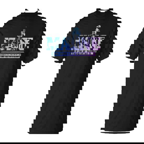 Maine Lighthouse Moose Lobster Pride Vintage Souvenir T-Shirt