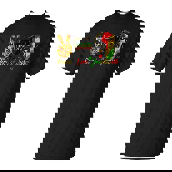 Junenth Black History Month Peace Love Junenth T-Shirt