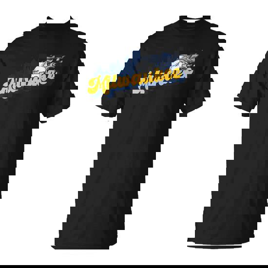 Milwaukee Baseball Vintage City Skyline Retro Baseball Lover T-Shirt