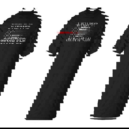 I'm Voting For The Convicted Fellon Vintage American Flag T-Shirt