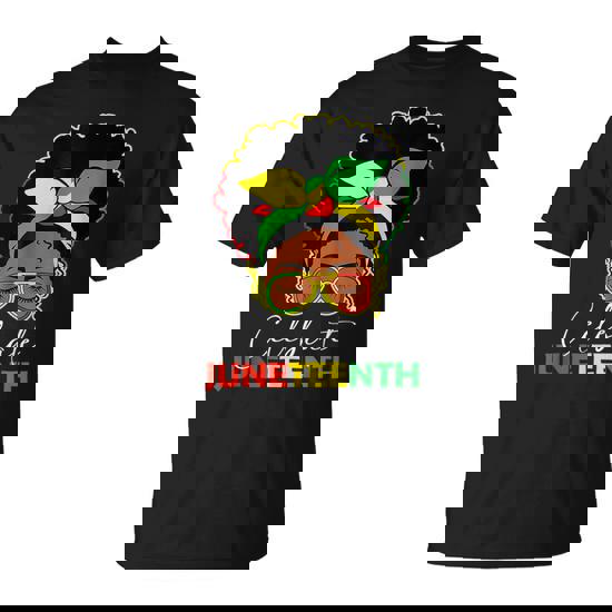 Junenth Outfit Messy Bun Eye Glasses T-Shirt