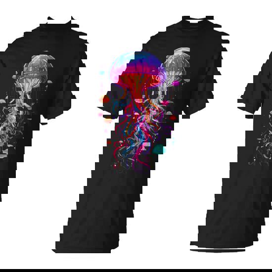 Jellyfish Ocean Animal Scuba Diving Rainbow Jelly Fish T-Shirt