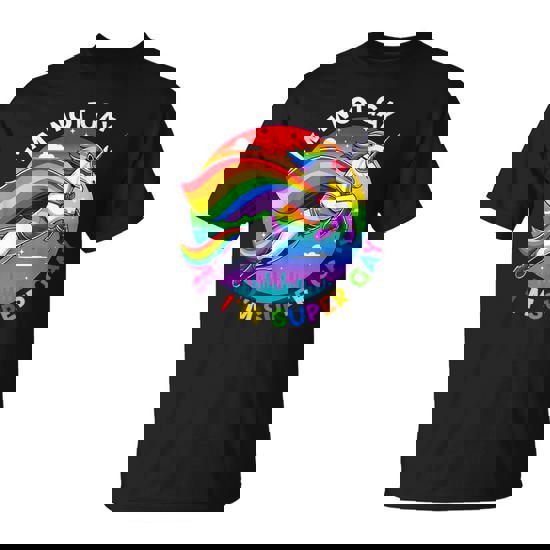 I'm Not Gay I'm Super Gay Unicorn Rainbow Lgbt Pride Month T-Shirt