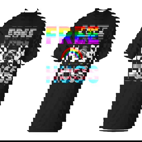 Lgbtq Free Mom Hugs Gay Pride Lgbt Rainbow Women T-Shirt