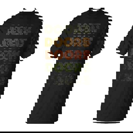 Love Heart Doors Grunge Vintage Style Black Doors T-Shirt