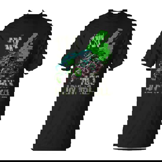 I'm 4 This Is How I Roll Monster Truck Birthday 4 Years Old T-Shirt