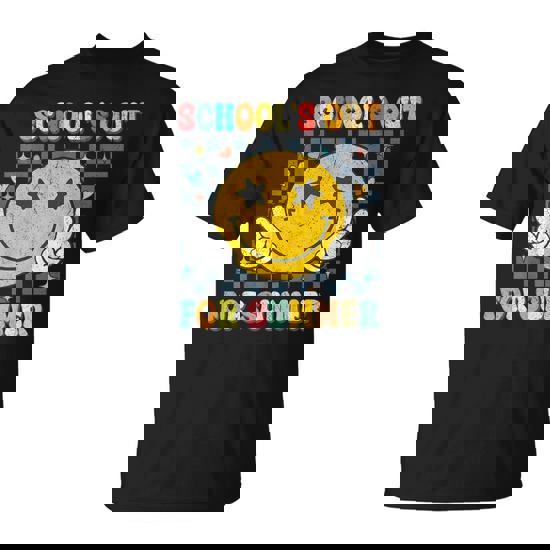 Last Day Of School Retro Schools Out For Summer Teacher T-Shirt