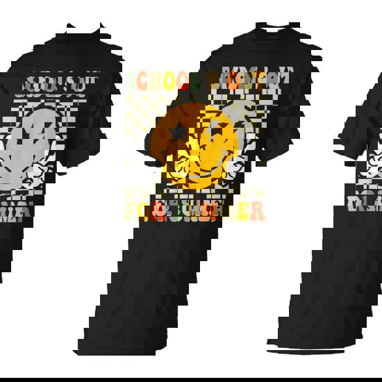 Last Day Of School Retro Schools Out For Summer Teachers T-Shirt