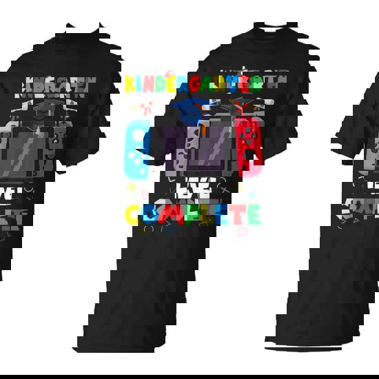 Kindergarten Level Complete Graduation Class Of 2024 Gamer T-Shirt