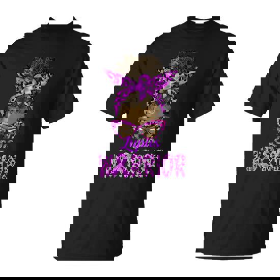 Lupus Warrior Afro Messy Bun Black Lupus Awareness T-Shirt