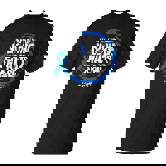 In This Family No-One Fight Alone Als Awareness Month Ribbon T-Shirt