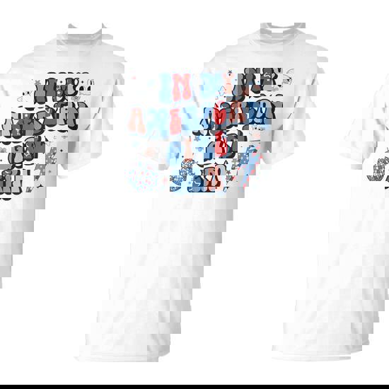 In My American Girl Era Retro 4Th Of July Fourth Groovy T-Shirt