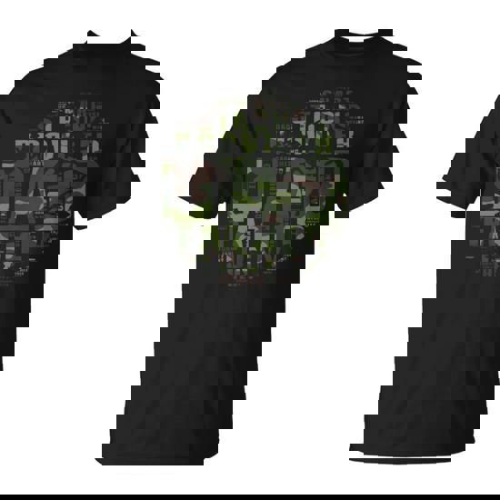 Hunting Dad Camouflage Word Cloud FatherS Day Men T-Shirt