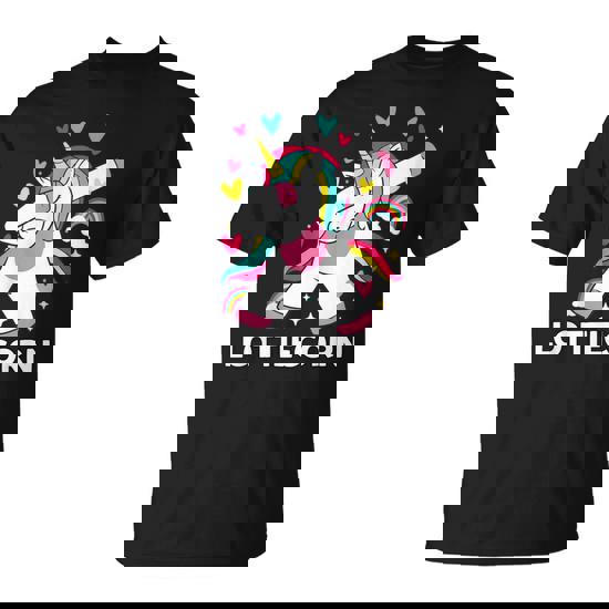 Lottiecorn Personalized Name Dabbing Unicorn Lottie T-Shirt