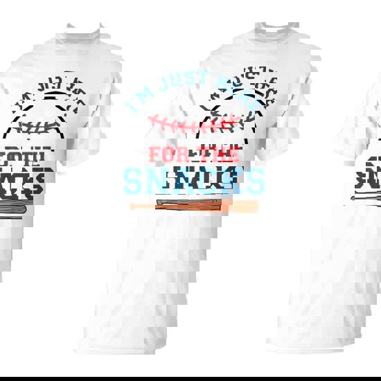 I'm Just Here For The Snacks Baseball Season Softball T-Shirt