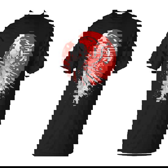 Japanese Samurai Warrior Retro Japan Calligraphy For Courage T-Shirt