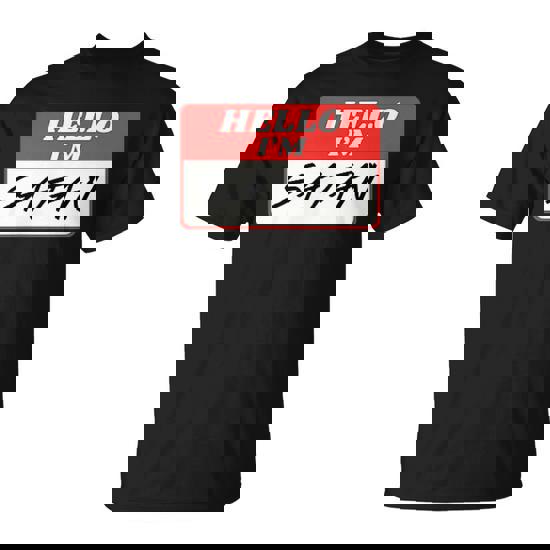 Name Tag Hello I Am Satanic Gothic Soft Grunge T-Shirt