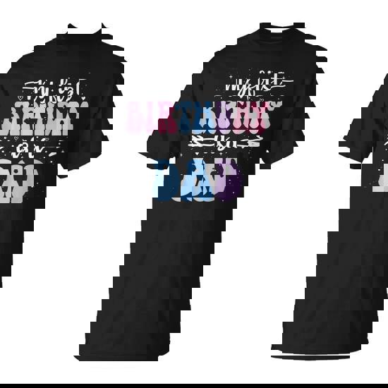 My First Birthday As A Dad Vintage Groovy Father's Day T-Shirt