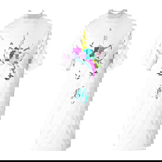 Lily Name Personalised Unicorn T-Shirt