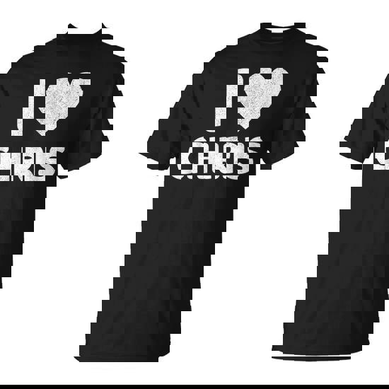 I Heart Love Chris Boyfriend Name Chris T-Shirt