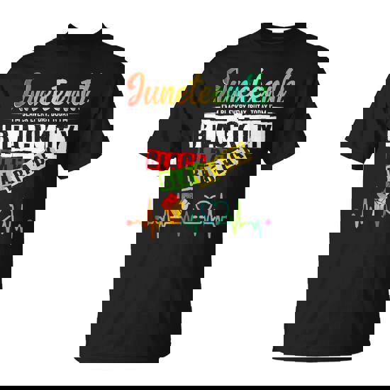 Junenth Blackity Heartbeat Black History African America T-Shirt