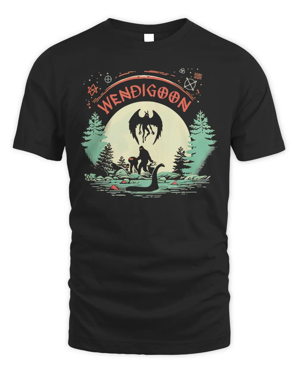 Wendigoon Merch Cryptids on Tour Shirt