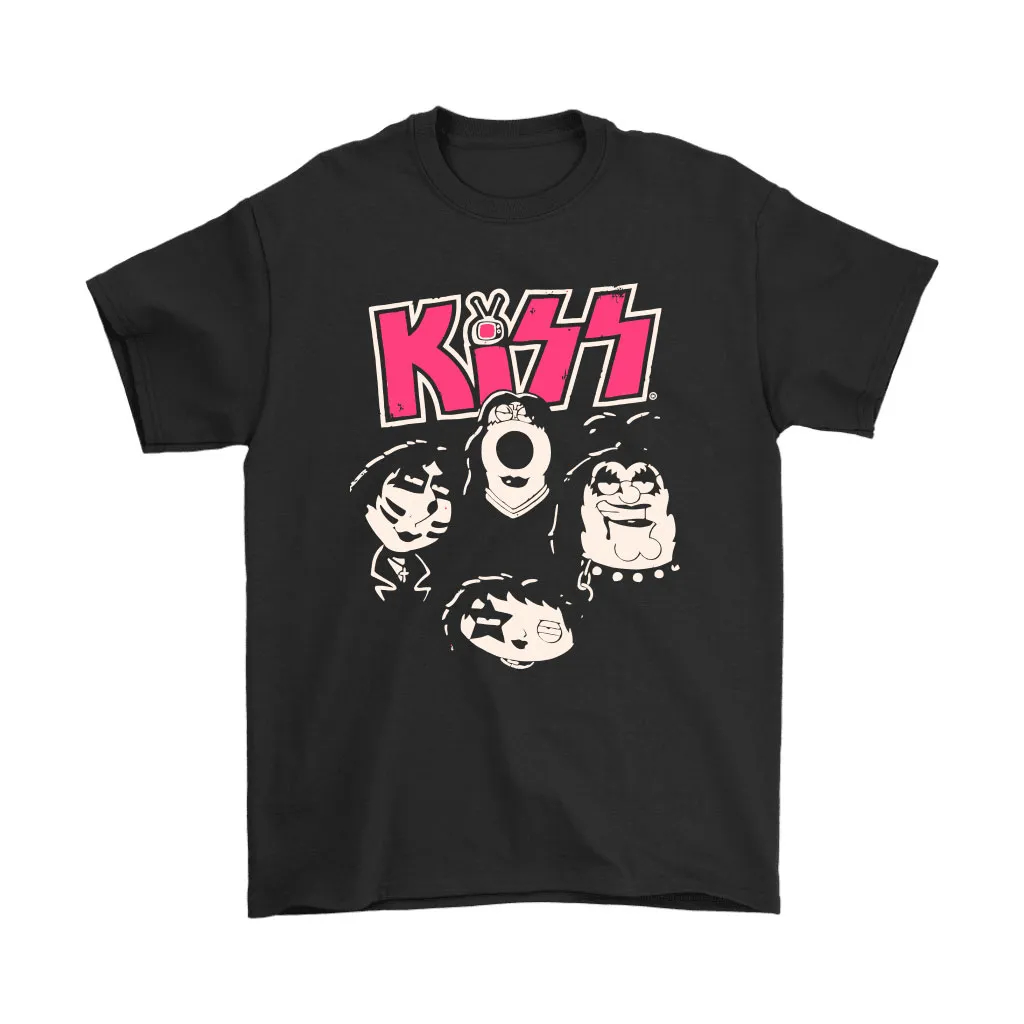 Metal Band Kiss Family Guy Lois Stewie Brian Peter Griffin Unisex T-Shirt, Premium Shirt,Classic Style T-Shirt