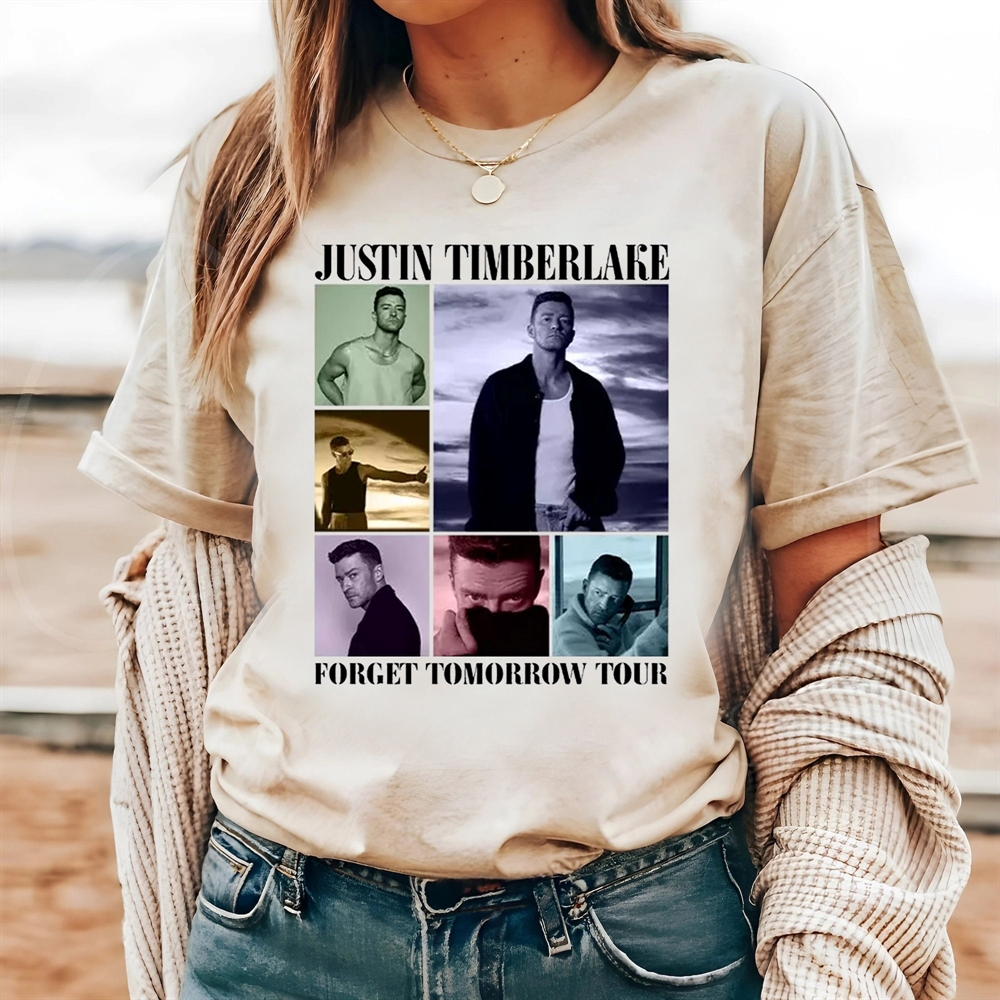 2024 Justin Timberlake Tour Comfort Colors Shirt Forget Tomorrow World Tour Shirt Justin Timberlake Era Tour Unisex Graphic Shirt Trending Shirt