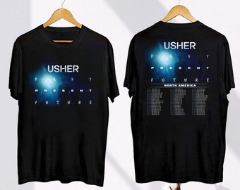 Usher Past Present Future Tour 2024 Shirt, Usher Concert 2024 Shirt, Usher Fan Gift, Usher Shirt, Usher Tour Merch, Usher 90s Vintage Shirt