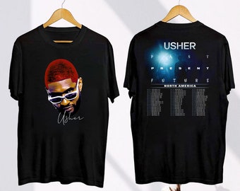Usher Concert 2024 Shirt, Usher Past Present Future Tour 2024 Shirt, Usher Fan Gift, Usher Shirt, Usher Tour Merch, Usher Signatures Shirt