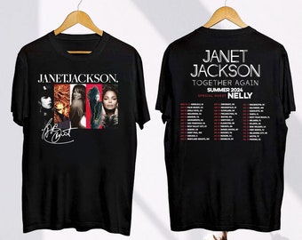 Vintage Janet Jackson Signature Shirt, Janet Jackson Together Again 2024 Tour Shirt, Janet Jackson Fan Gift, Janet Jackson Merch, Janet Tee