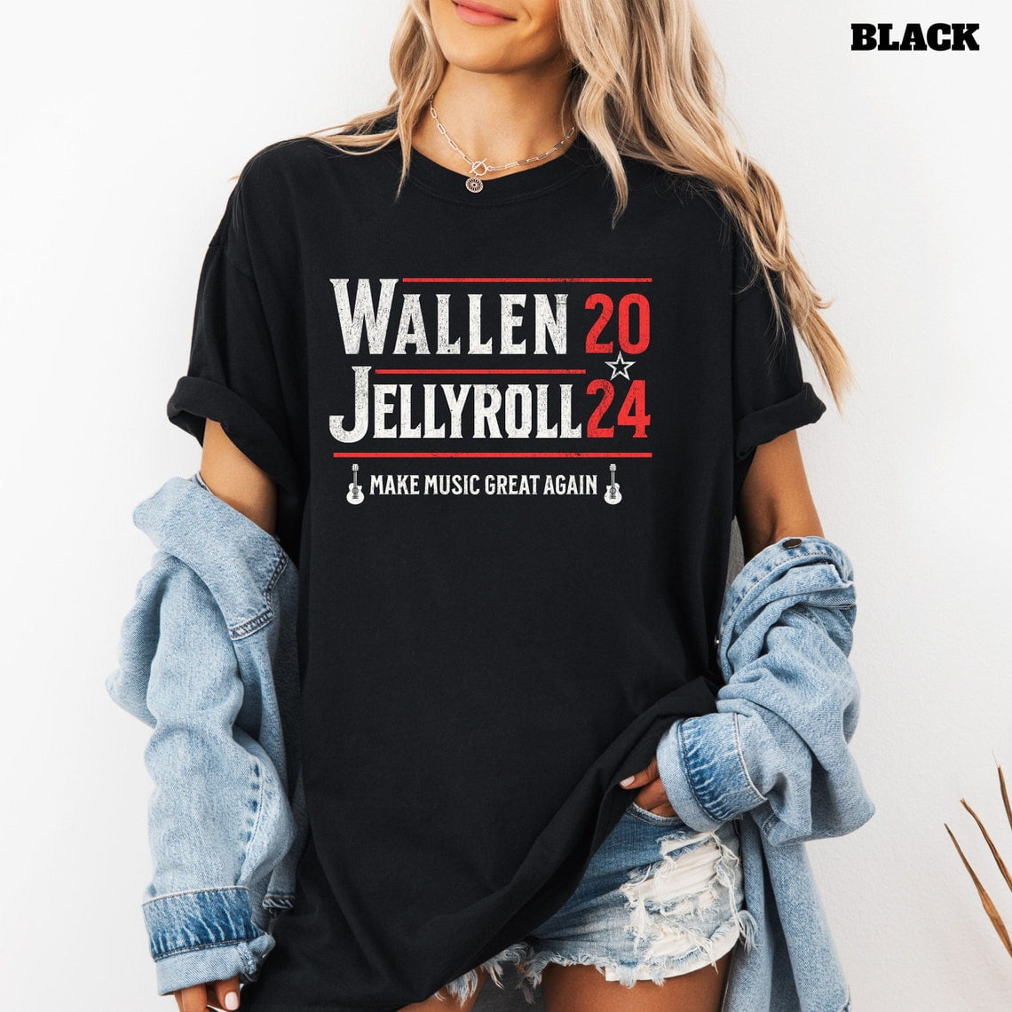 Wallen Tour 2024 Jelly Roll Country Music Shirt Wallen Jelly Roll 2024 Shirt