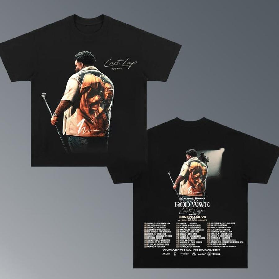 Graphic Rod Wave Fan Shirt Rod Wave Last Lap Tour T-Shirt Kt284